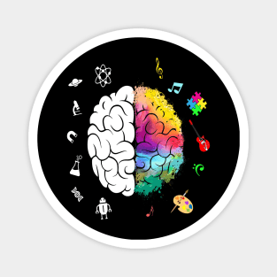 Colorful Brain Science Magnet